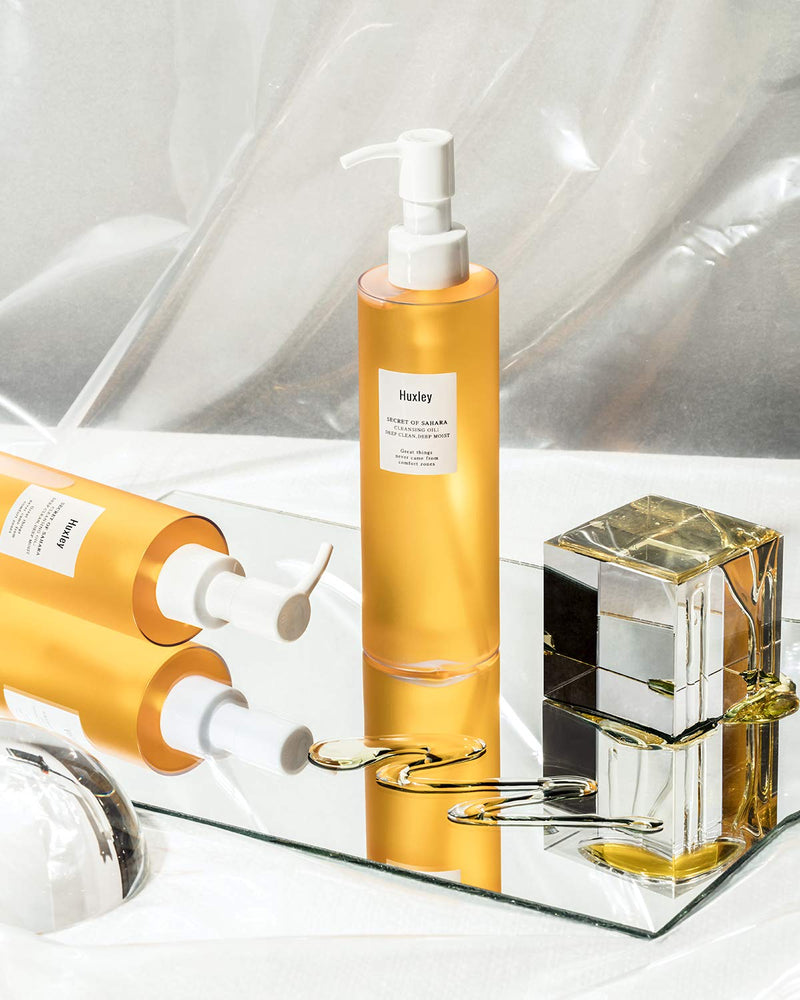 Huxley Secret of Sahara Cleansing Oil Deep Clean Deep Moist 6.76 fl oz | Korean Cleansing Oil Makeup Remover | All Skin Types - BeesActive Australia