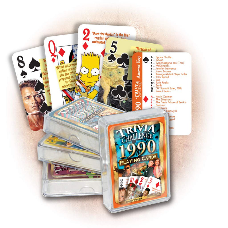 Flickback 1990 Trivia Playing Cards for Birthday or Anniversary - BeesActive Australia