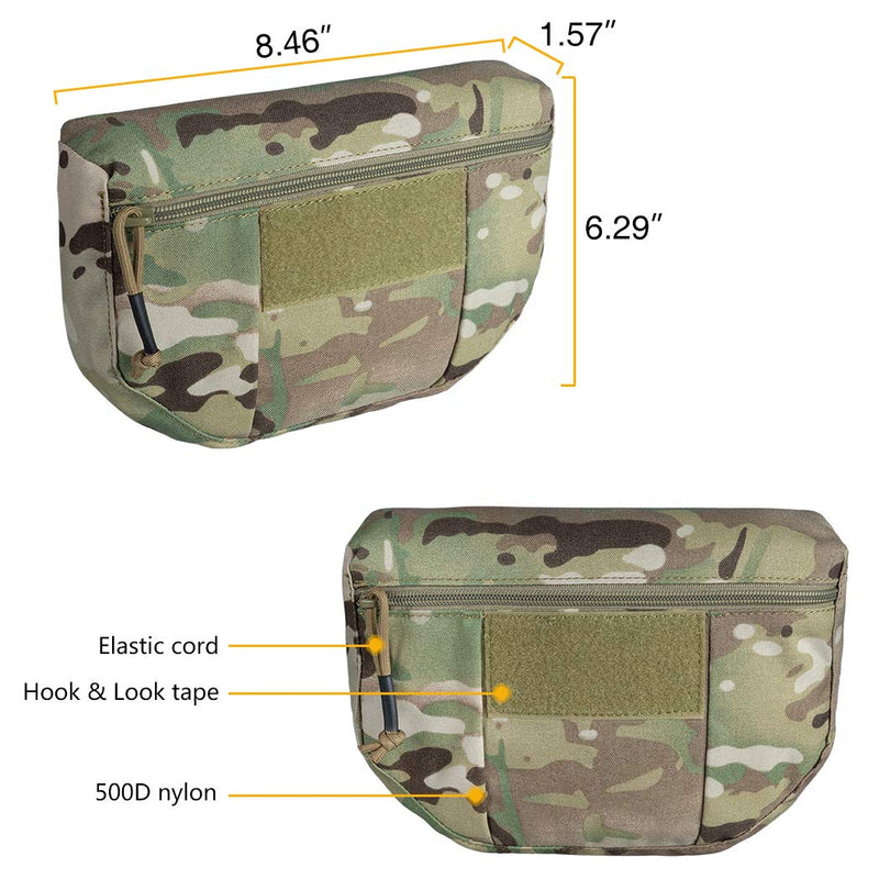 [AUSTRALIA] - IDOGEAR Tactical Dump Drop Pouch Utility Bag Tool Bag for JPC CPC AVS Tactical Vest Airsoft Hunting Skirmish Outdoor Sports A:Multicam 