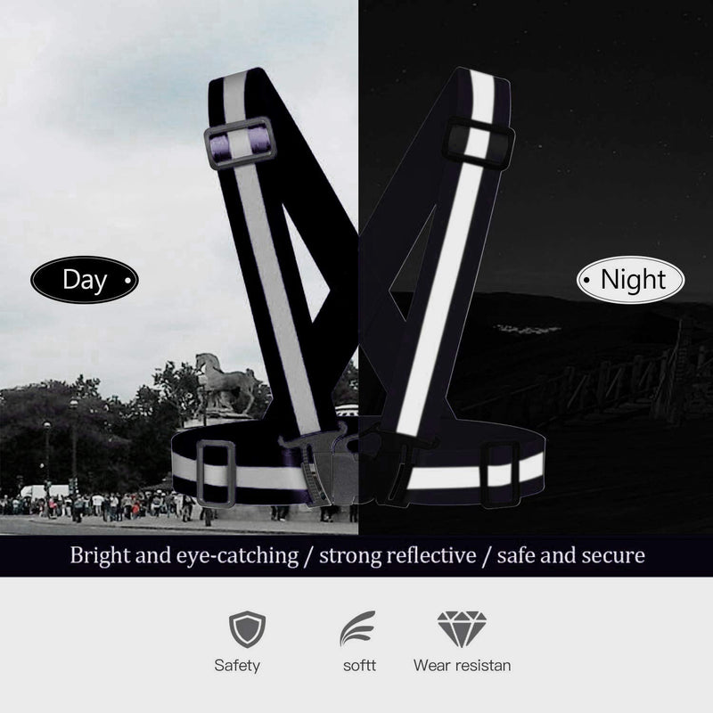Awnuuw Reflective Vest Running Gear 3Pack, Adjustable Safety Vests High Visible Reflective Belt Straps Green,black,orange - BeesActive Australia