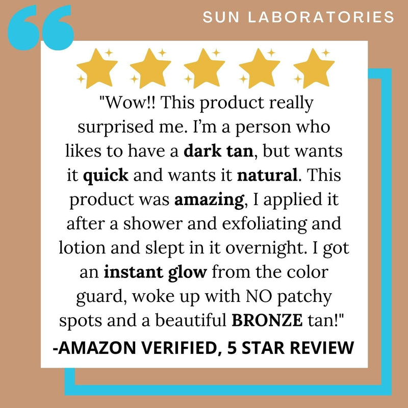 Sun Laboratories Best Selling Body & Face Self Tanning Lotion | All Natural Buildable Sunless Self Tanner Cream for Instant Tint and Golden Tan | Contains Aloe, Vitamin E and C | Dark, 8 Oz (Packaging May Vary) 8 Fl Oz - BeesActive Australia