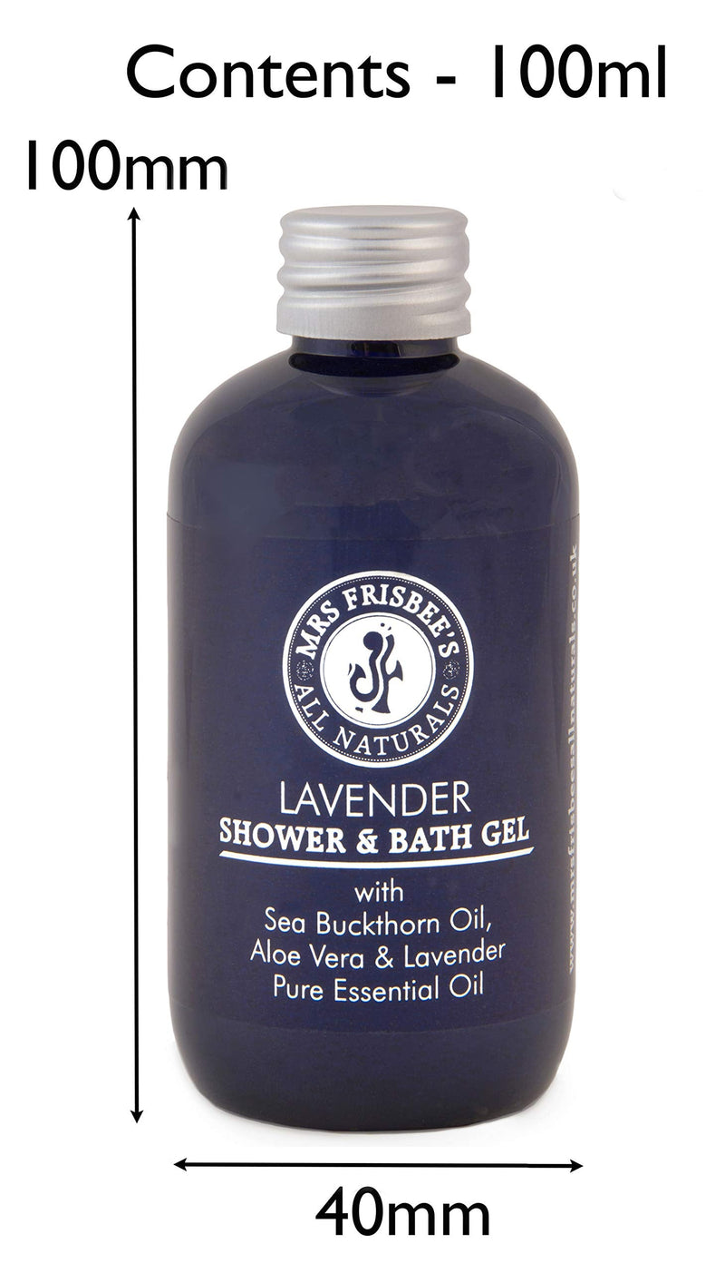 Lavender Shower & Bath Gel by Mrs Frisbee's All Naturals/Natural/Vegan/Cruelty Free (100ml) 100ml - BeesActive Australia