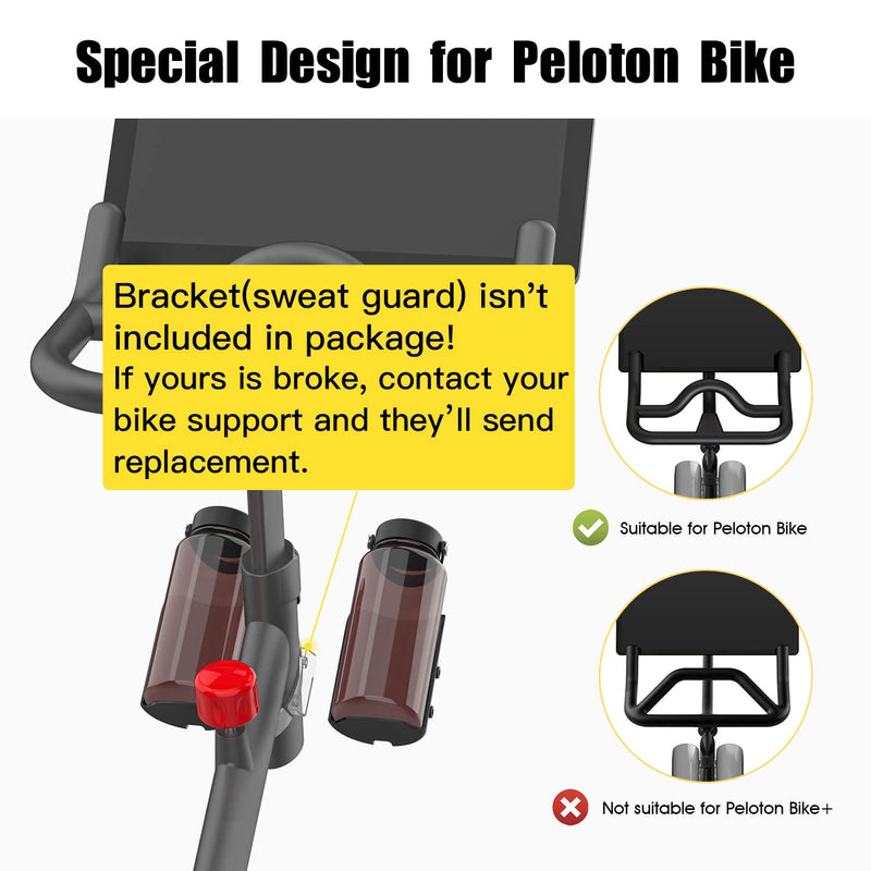 Larger Water Bottle Holder for Peloton Bike, Large Capacity Bike Cup Holder Replacement, Pack of 2 (NOT Compatible with Peloton Bike+) - Black - BeesActive Australia