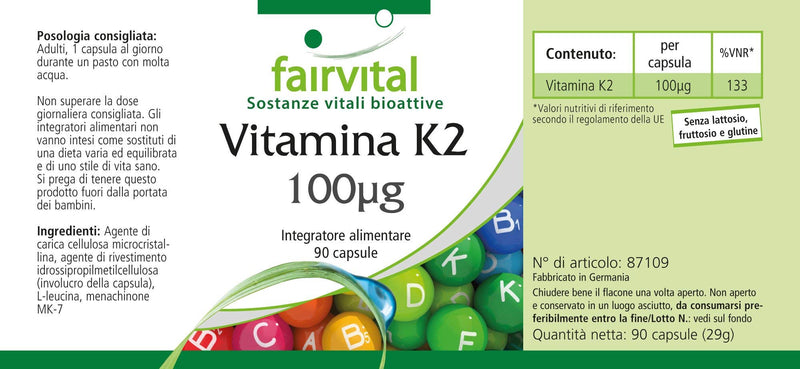 Vitamin K2 100mcg - Bulk Pack for 3 Months - Vegan - 90 Capsules - menaquinone from natto - BeesActive Australia