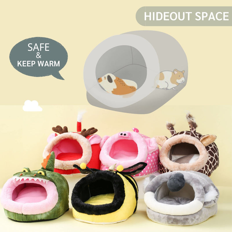 JanYoo Chinchilla Hedgehog Guinea Pig Bed Accessories Cage Toys Bearded Dragon House Hamster Supplies Habitat Ferret Rat Large 1-Giraffe - BeesActive Australia