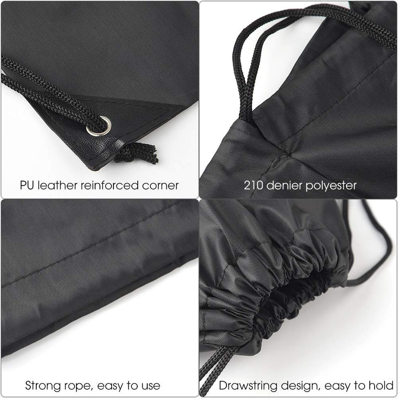 FEPITO 12-22 Pack Drawstring Backpack Bags String Backpack Bulk Tote Sack Cinch Bag Sport Bags for School Gym Traveling Black 1 12pack - BeesActive Australia