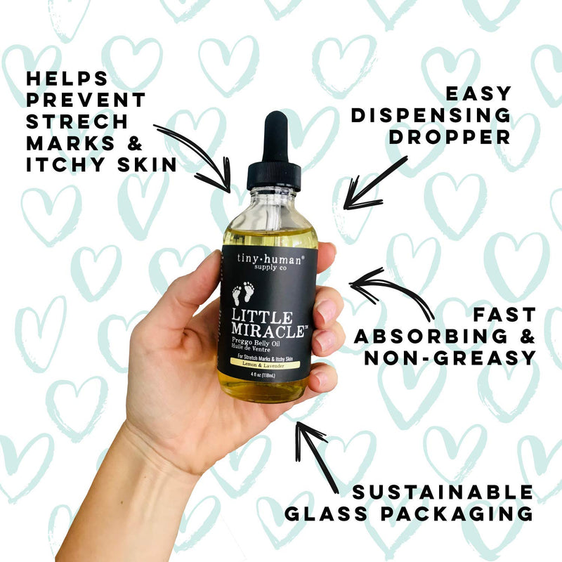 Little Miracle Preggo Belly Oil (Unscented) for Preventing Pregnant Mama Stretch Marks and Itching Unscented  - BeesActive Australia