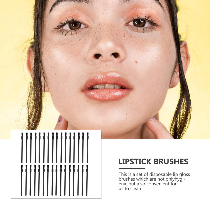 Lurrose 100Pcs Disposable Lip Brush Small Makeup Brushes Applicator Eyebrow Lipstick Brushes Brushes Wands for Lip Oil Balm - BeesActive Australia