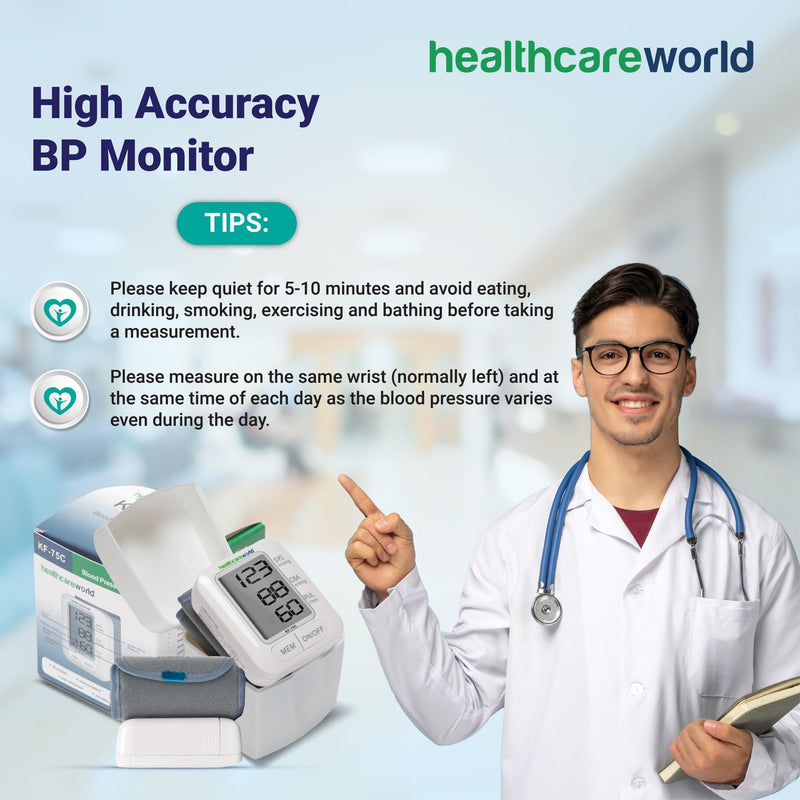 Wrist Blood Pressure Monitor Digital & Fully Automatic WHO Indicator Clinically Validated - BeesActive Australia