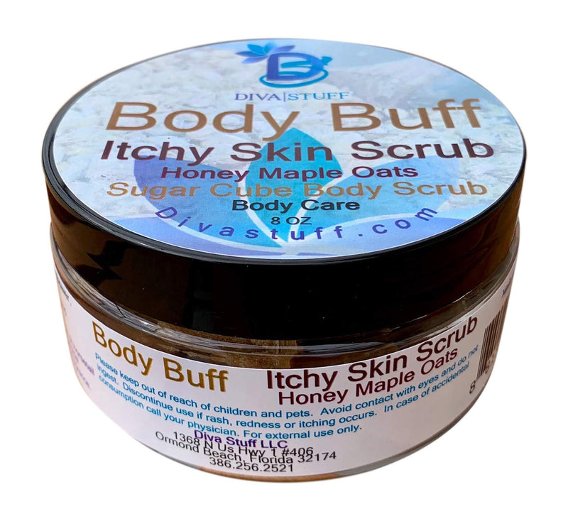 Itchy Skin Sugar Scrub for Eczema,psoriasis & More, Honey Maple Oat Scent with Oatmeal,horsetail,aloe, Vitamin E, Honey and More, 8oz - BeesActive Australia