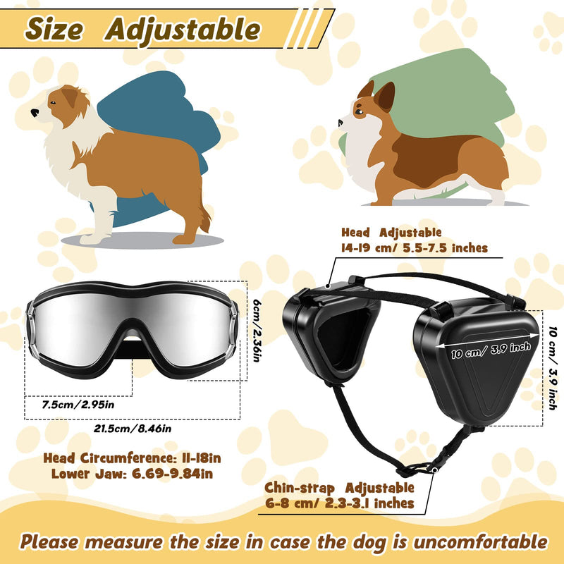 Hearing Protection for Dogs with Dog Sunglasses Dog Goggles, Dog Accessories Noise Cancelling Ear Muffs for Dogs Dog Glasses for Wind Protection Dust Protection Fog Protection Pet Accessories - BeesActive Australia