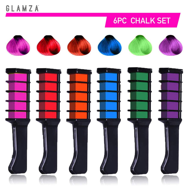 Hair Chalk GLAMZA Hair Chalk for Kids x6 Vibrant Hair Chalks for Girls Women & Children - BeesActive Australia