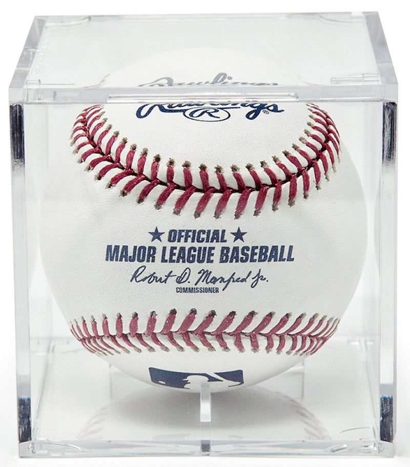 AIFUSI Baseball Display Case, UV Protected Acrylic Cube Baseball Holder Square Clear Box Memorabilia Display Storage Sports Official Baseball Autograph Display Case - Fits Official Size Ball - BeesActive Australia