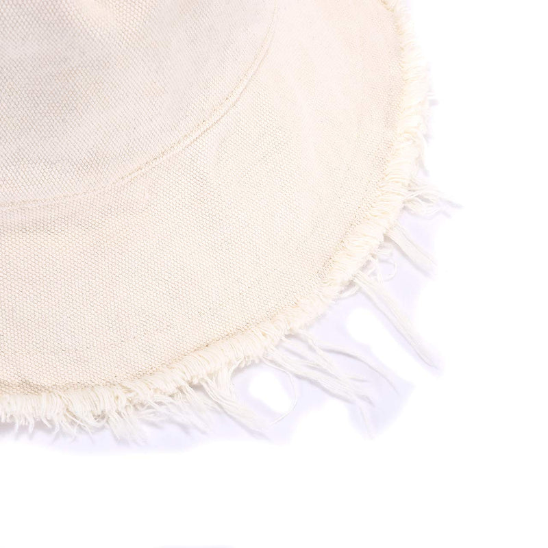 boderier Sun Hats for Women Summer Casual Wide Brim Cotton Bucket Hat Beach Vacation Travel Accessories Beige - BeesActive Australia
