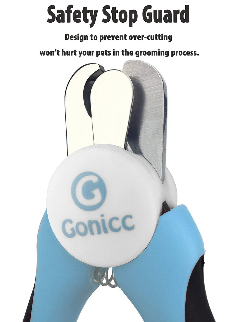 gonicc Dog & Cat Pets Nail Clippers and Small Medium Breeds Nail Clippers. with Safety Guard to Avoid Over Cutting, Free Nail File, Razor Sharp Blade - BeesActive Australia