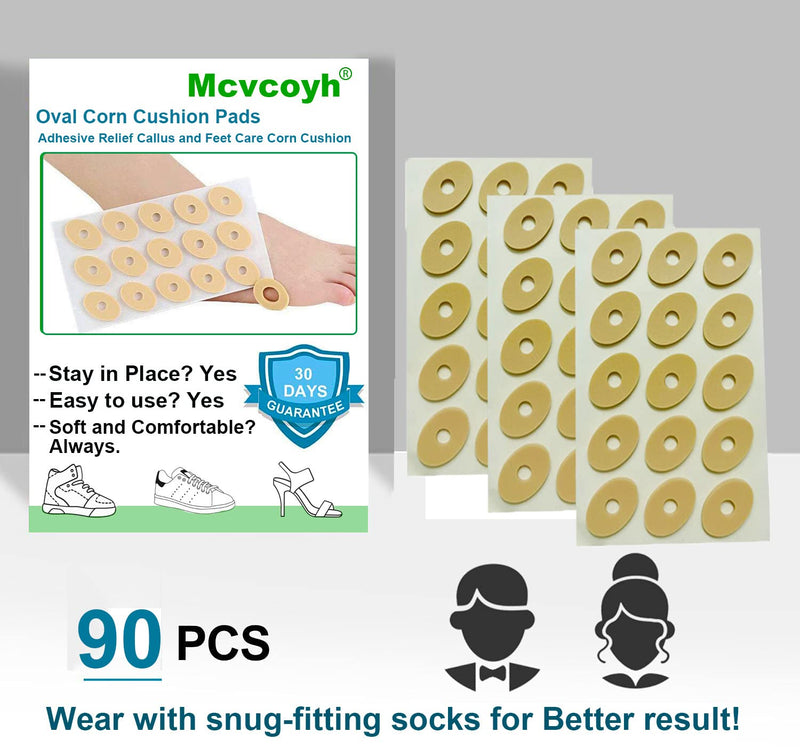 Mcvcoyh Self Adhesive Corn Pads 80 Pieces Callus Cushion Soft and Comfort to Corns and Calluses - BeesActive Australia