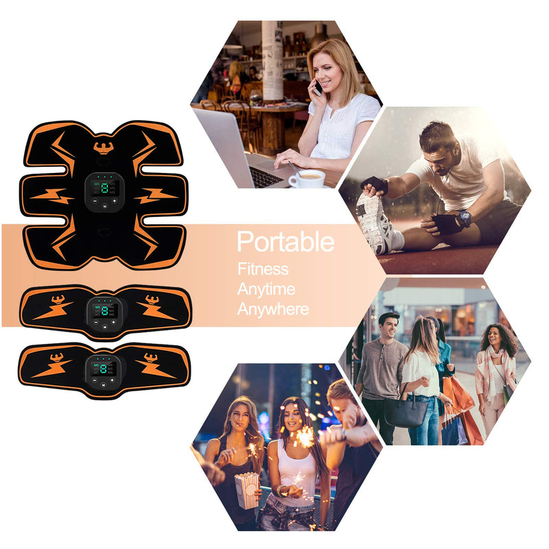 SPORTLIMIT Muscle Toner, USB Rechargeable Gear for Abdomen/Arm/Leg,Workout Equipment for Men Women,10 pcs Free Gel Pads - BeesActive Australia