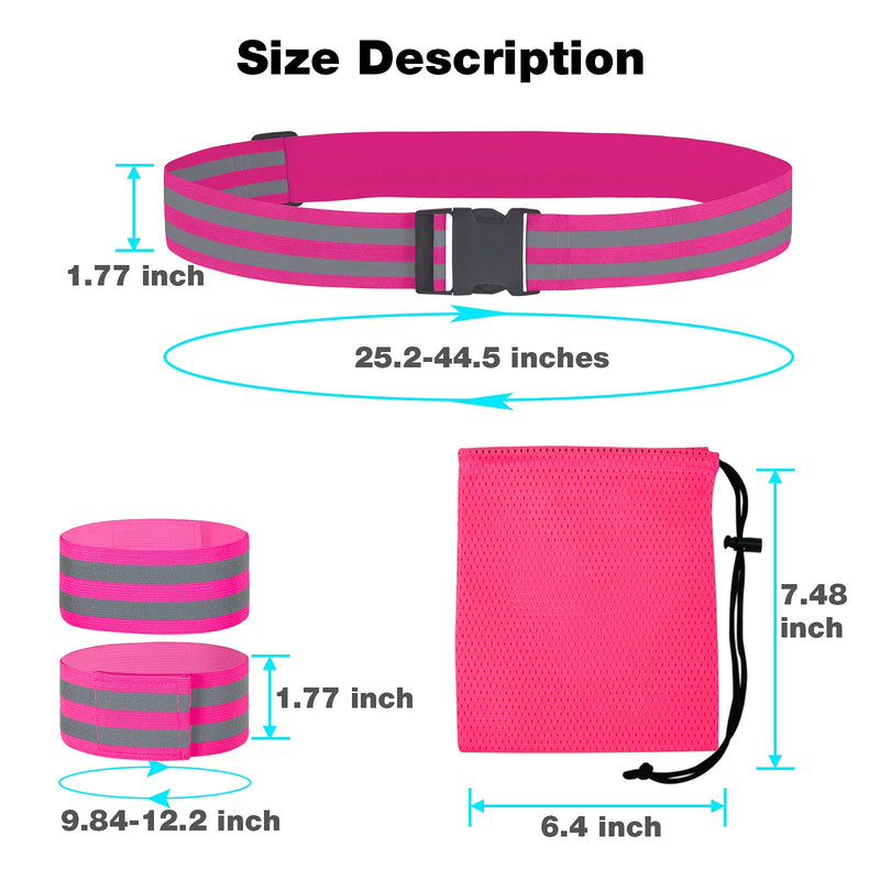 TCCFCCT Safety Reflective Vest, High Visibility Running Vest for Men Women, Safety Gear for Cycling Pink belt set - BeesActive Australia