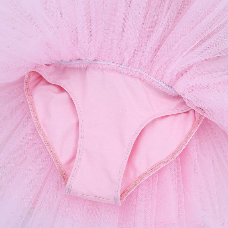 [AUSTRALIA] - iEFiEL Kids Girls Sequins Ballet Tutu Dress Camisole Gymnastic Dance Leotard Dancewear Costume Pink 7 / 8 