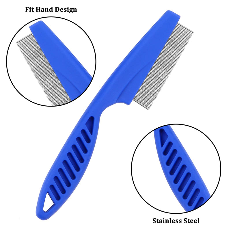 Cobee Dog Flea Lice Comb, Dog Cat Grooming Comb Pet Tear Stain Remover Combs Fine Tooth Grooming Removal Tool (5 Pieces) 5 Pieces - BeesActive Australia