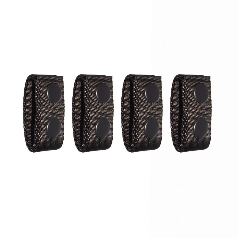[AUSTRALIA] - HUNANBANG Traditional Black Law Black Nylon Belt Keepers With Double Snaps - Set of 4 