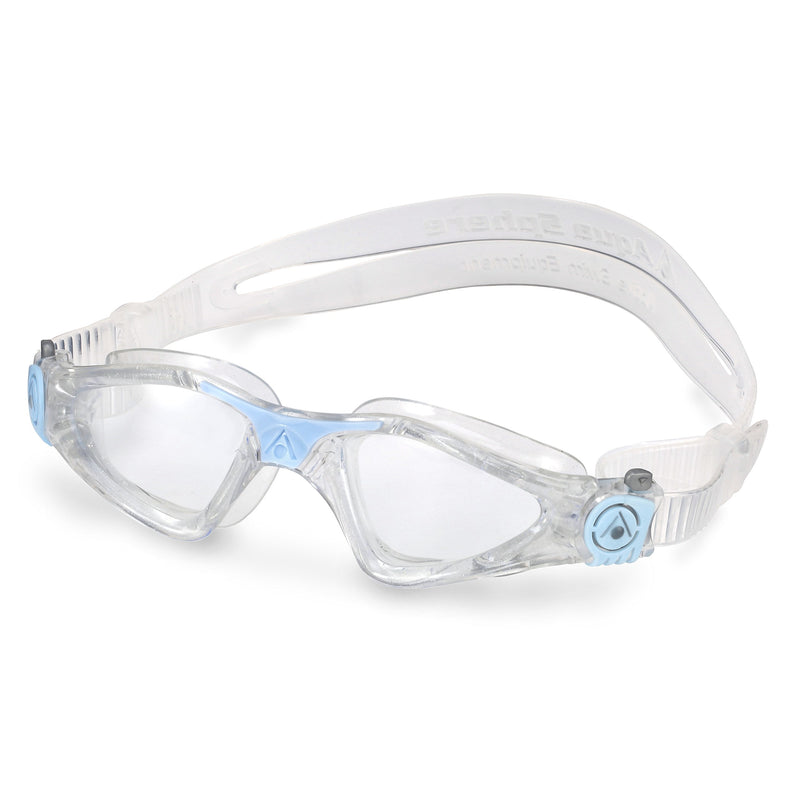 [AUSTRALIA] - Aqua Sphere Kayenne Ladies Swimming Goggles - Made in Italy - UV Protection Anti Fog Swim Goggles for Women Clear Lens / Powder Blue 