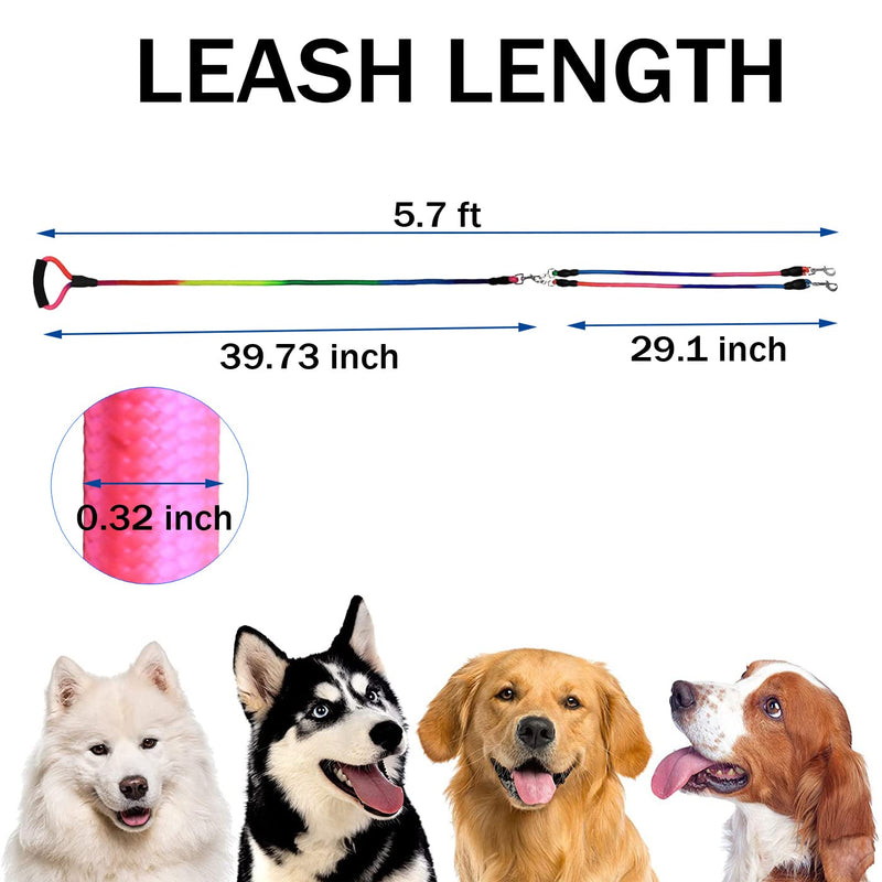 SONQUEEN Heavy Duty 3 Dog Leash,3 Way Dog Leash No Tangle,Multiple Dog Leash Detachable 360° Swivel with Soft Padded Handle,for Walking and Training Two/Three Dog Leash - BeesActive Australia