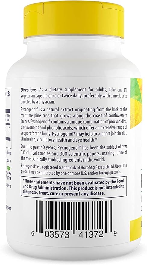 Healthy Origins, Pycnogenol, 100 mg, 60 Vcaps - BeesActive Australia
