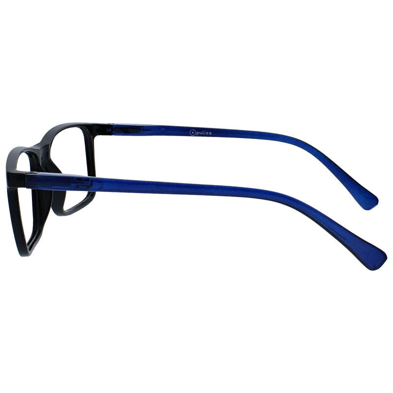 Opulize Ink Reading Glasses 5 Pack Large Rectangular Frame Black Transparent Grey Dark Red Spring Hinges Scratch Resistant Mens Womens RRRRR4-1177Z +2.00 +2 Magnification (Pack of 5) Black / Grey / Red - BeesActive Australia