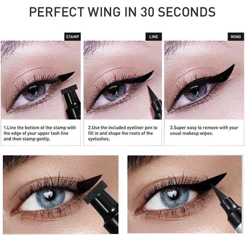 Winged Eyeliner Stamp - Eyeliner Stamp /Wingliner Eyeliner Pen Pencil /Black Liquid Eye liners for Women Long Lasting Smudge-proof - BeesActive Australia