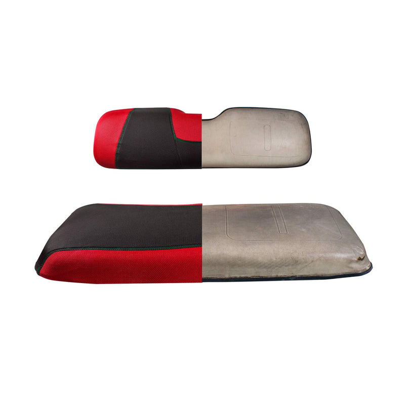 NOKINS Golf Cart E Type Seat Cover Kit, Suitable for EZGO TXT and RXV Original Seats, Easy to Install, The Seat Cover Can Protect The New Appearance and Update The Old Cushion Red&Black - BeesActive Australia