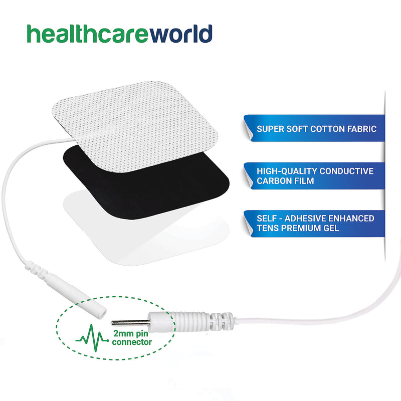 TENS Electrode Pads Pack of 40 by Healthcare World for TPN Lloyds Tenscare Neurotrac etc - BeesActive Australia