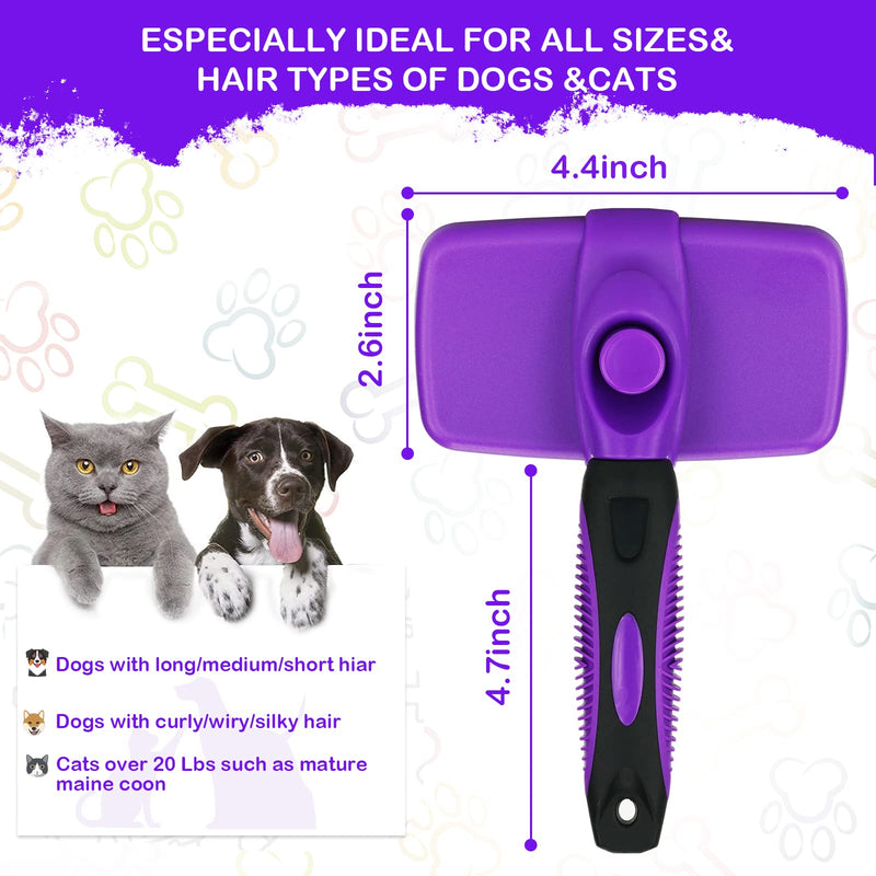 ZNOKA Pet Grooming Brush, The Ultimate Dog Brushes for Shedding Hair, Fur, Comb for Grooming Long Haired & Short Haired Dogs, Cats, Rabbits & More, Shedding and Grooming Tool for Dog and Cat Brush - BeesActive Australia