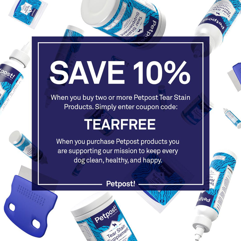 Petpost | Tear Stain Remover Comb for Dogs - Extra Fine Tooth Rake Gently & Effectively Gets Rid of Crust, Mucus, and Gunk Around Your Shih Tsu or Maltese - BeesActive Australia