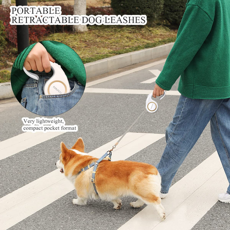 Retractable Dog Leash 10FT,Ladies Only,Pet Walking Leash with Anti-Slip Handle for Small Medium Large Breed Dogs up to 110lbs,360°Tangle-Free,One-Handed Brake,Pause,Lock - BeesActive Australia