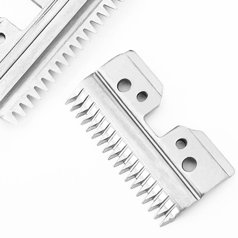 18 Teeth Ceramic and Steel Clipper Blades for Oster Fast Feed, A5 Dog Grooming Clipper, Replacement Ceramic Blades Compatible with Andis Detachable Blade Parts, Wahl KM Series Cutter - BeesActive Australia