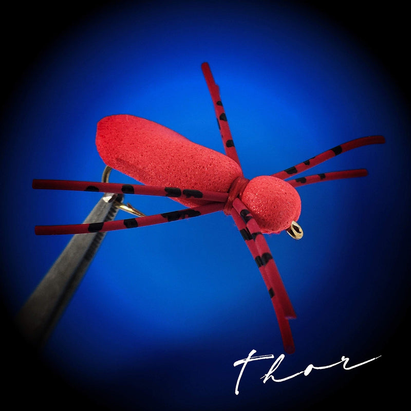 Thor Outdoor Foam Spider - 6 Pc Topwater Fly Fishing Set for Bass, Panfish, and Trout Assorted - Size #12 - BeesActive Australia