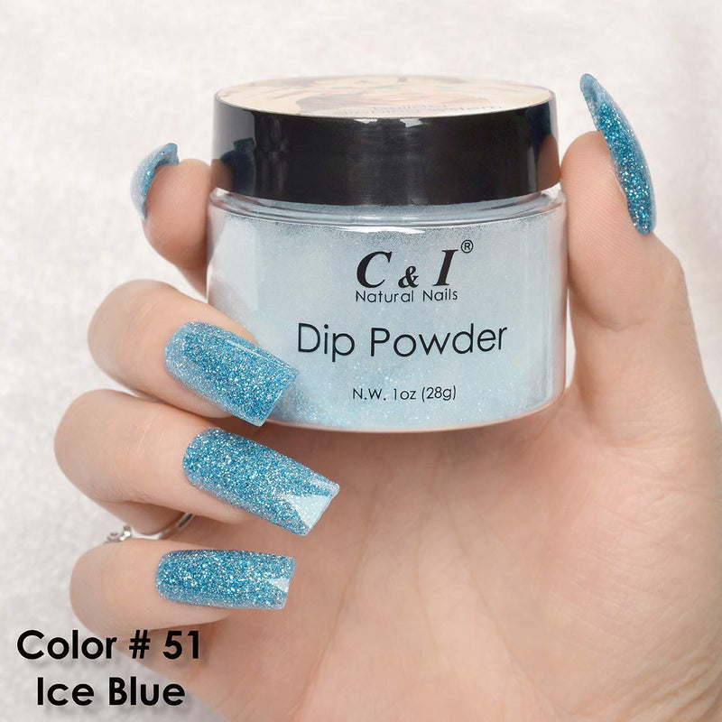 C & I Dipping Powder Color No.051 Ice-Blue Pearl Shine Color System - BeesActive Australia
