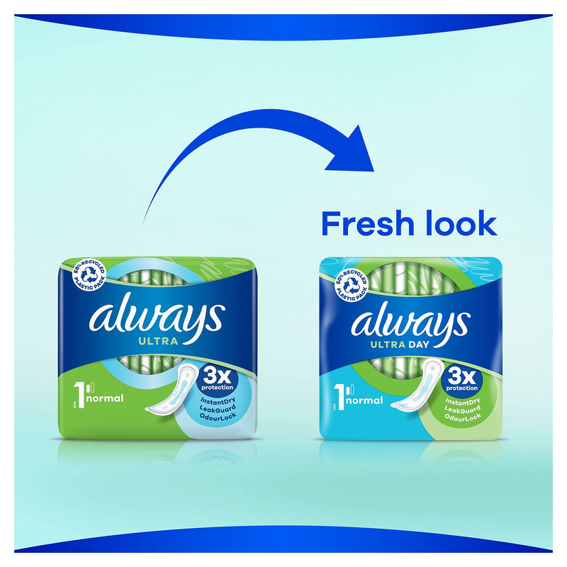 Always Ultra Sanitary Towels, Size 1, Normal, 128 Towels (32 x 4 Packs), BIG PACK, Odour Neutraliser, Super Absorbent Core - BeesActive Australia