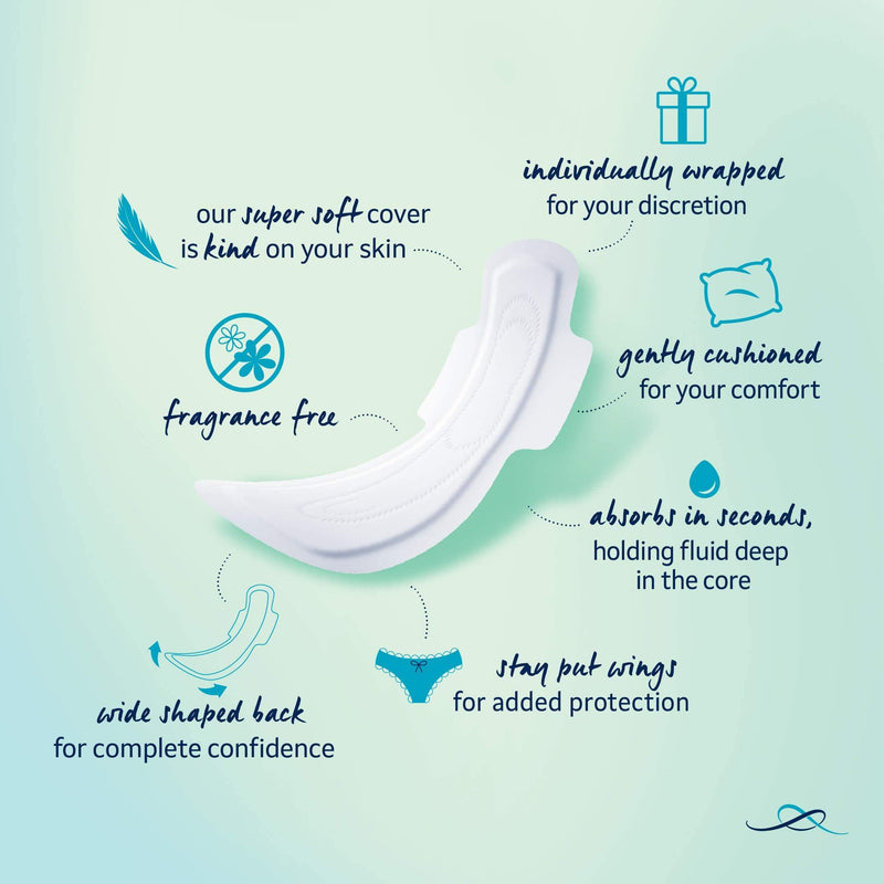 Bodyform Sanitary Towels -Total 32 Towels (Pack of 4, Ultra 8) 8 Count (Pack of 4) - BeesActive Australia