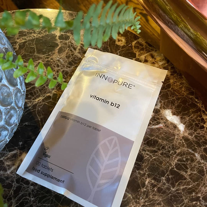 Vitamin B12 Tablets 1000mcg - Vegan Society Approved - Methylcobalamin B12 Vitamin - UK Made by Innopure - BeesActive Australia