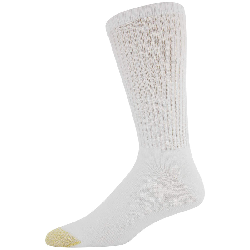 Gold Toe Men's 656s Cotton Crew Athletic Socks, Multipairs X-Large White (6-pairs) - BeesActive Australia