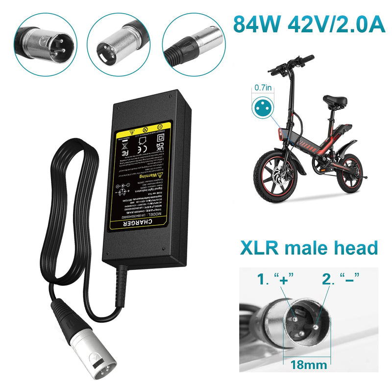 ARyee 42V 2A Scooter Battery Charger Compatible with Electric Mobility Scooter Power Chair Wheelchair with XLR Connector - BeesActive Australia
