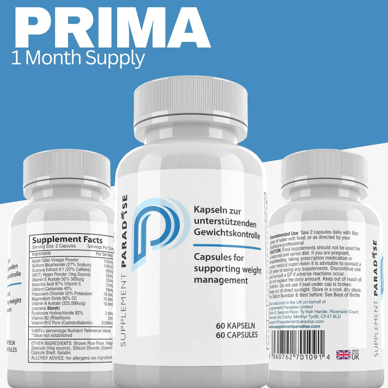 Prima Weight Loss Support (60 Capsules) Enriched with Vitamins - Supplement Paradise - BeesActive Australia