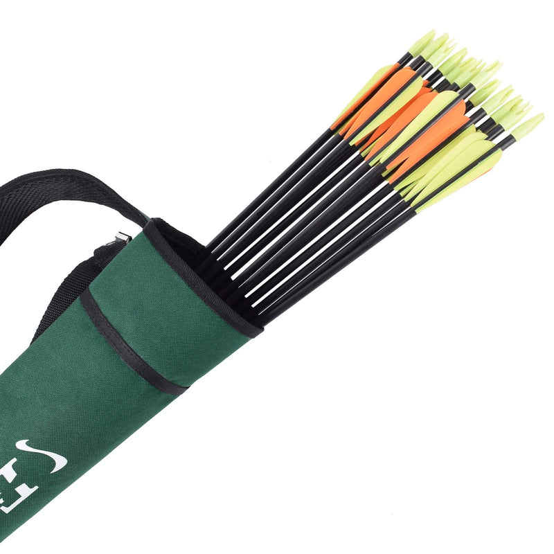 ELONG OUTDOOR Archery Arrow Quivers Back Hip Quiver Youth Adults Target Practice Arrows Holder Bag Green - BeesActive Australia