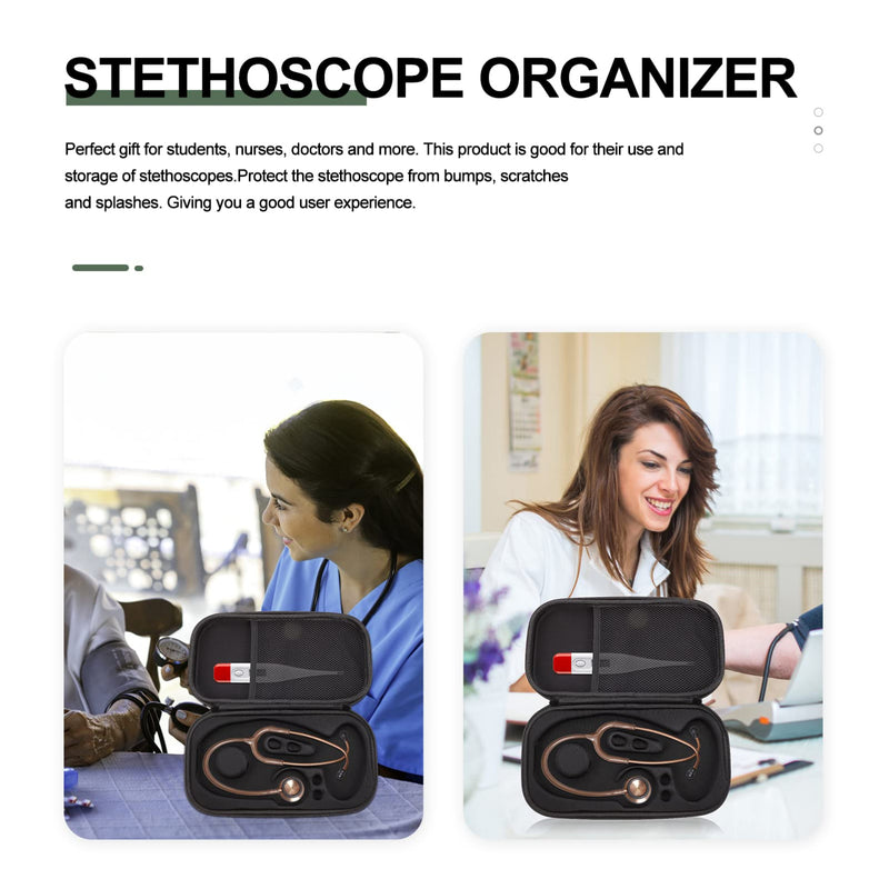 Hemoton Stethoscope Case Large Stethoscope Carrying Case with ID Slot Includes Mesh Pocket for Nurse Accessories (Black) Black small - BeesActive Australia