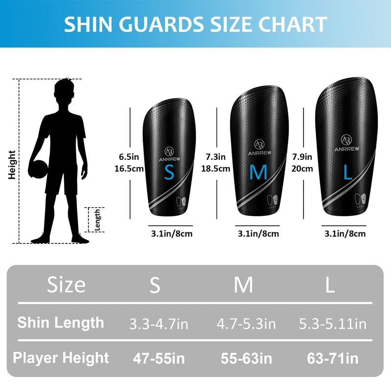 Anrrew Soccer Shin Guards with Sleeves.for Kids Youth Adults Superlight shin Guards Pads,Protective Soccer Equipment Large - BeesActive Australia