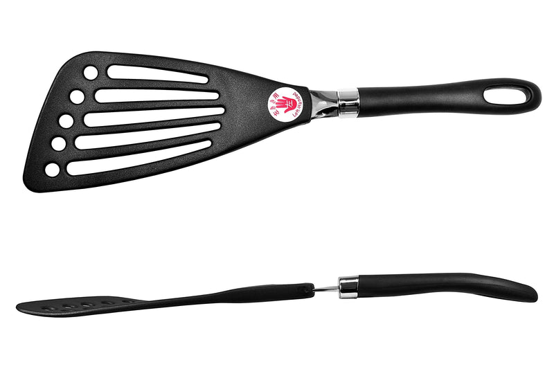 Seki Japan Kitchen Nylon Spatula Wide Thin Slotted Turner for Left-handed - BeesActive Australia