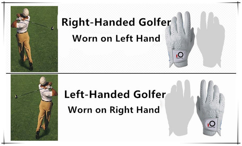 Finger Ten New Mens RainGrip Hot Wet Weather Comfort Extra Value Left Hand LH and Right Hand RH Durable Golf Gloves Value 6 Pack 23=Small Grey Worn on Left Hand(Right-Handed Golfer) - BeesActive Australia
