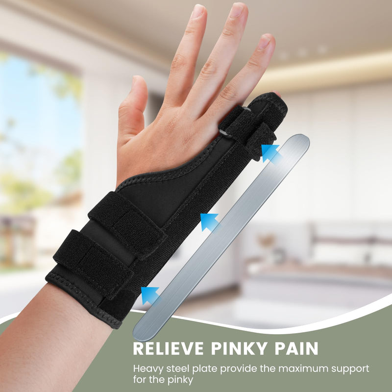 EDNYZAKRN Upgrade Pinky Finger Splint, Trigger Finger Splints for Little Finger, Pinky Brace Wrist Support for Carpal Tunnel Arthritis Tendonitis - BeesActive Australia